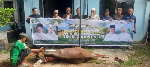 PWI Sumsel Potong Hewan Kurban Sapi Idul Adha 1446 H