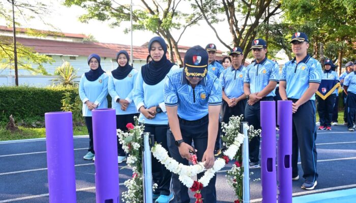 Tingkatkan Fasilitas Olahraga, Danlanud Husein Sastranegara Resmikan Renovasi Lapangan Beceu Ishaq