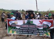 Wujudkan Program Ketahanan Pangan, Polsek Sanga Desa tanam Jagung Sinergitas Pemdes Panai dan Grib Jaya Muba