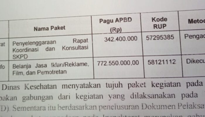 Diduga Abaikan Mekanisme Tender, Pengadaan Belanja Jasa Iklan, Reklame, Film dan Pemotretan Rp772 Juta di Diskominfo OKU Selatan Jadi Sorotan