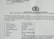 Keluarga Soroti Penanganan Polsek Muaradua Resor OKU Selatan yang Dinilai Lamban Pelapor Kurang Nyaman 