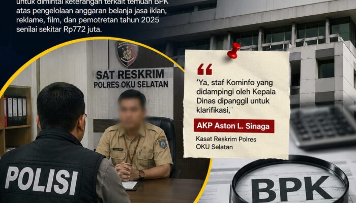 Polres OKU Selatan Klarifikasi Temuan BPK, Staf Diskominfo Dipanggil Penyidik