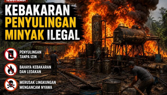 Penyulingan Minyak Ilegal Meledak di Keban, Komitmen Polres Muba Dipertanyakan