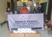 Hadapi Dampak Karhutla, SKK Migas dan Medco E&P Salurkan Ribuan Kotak Masker ke 14 Desa di Muba