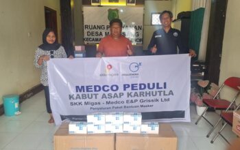 Hadapi Dampak Karhutla, SKK Migas dan Medco E&P Salurkan Ribuan Kotak Masker ke 14 Desa di Muba